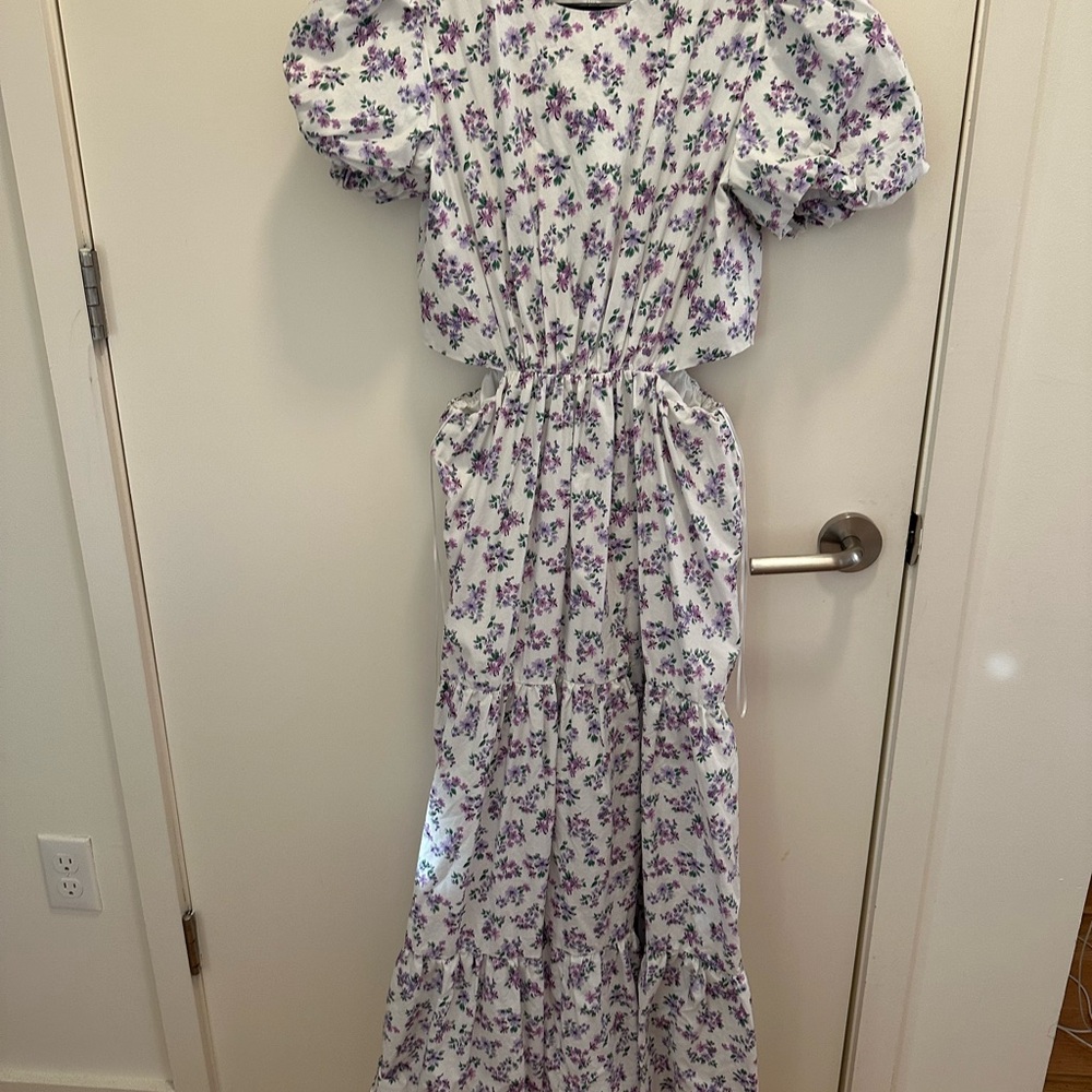 Floral Puff Sleeve Maxi Dress